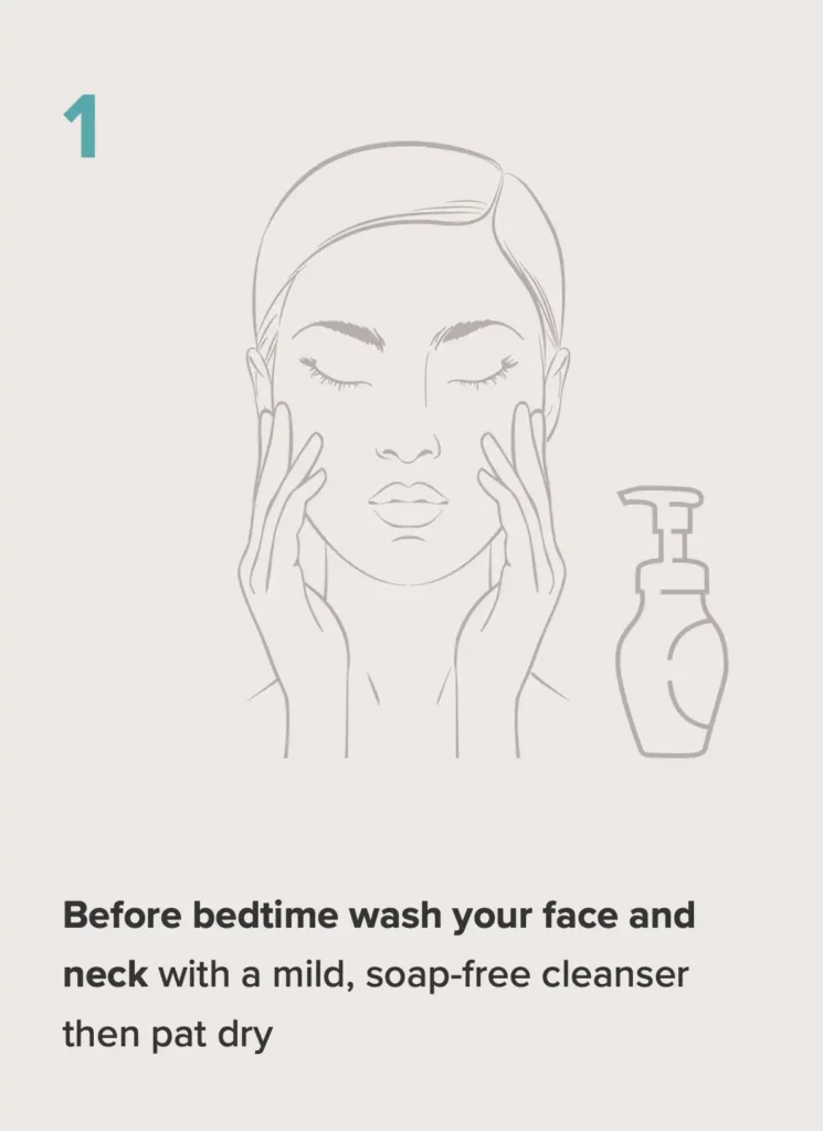 Wash face before bedtime